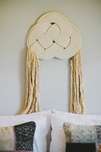 Fair Trade , handmade wall hanging tapestry made from rope