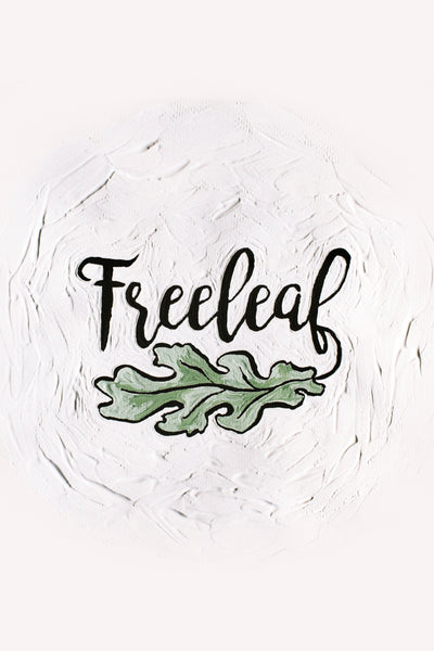 Freeleaf E- Gift Card with leaf logo on white background